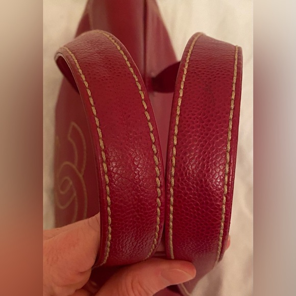 Chanel Tote Leather CC Logo on front AUTHENTIC VGUC - Picture 9 of 16